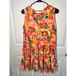 Pomander Place Women's Magnolia Watercolor Kenzo Floral Flowy Dress S Tuckernuck